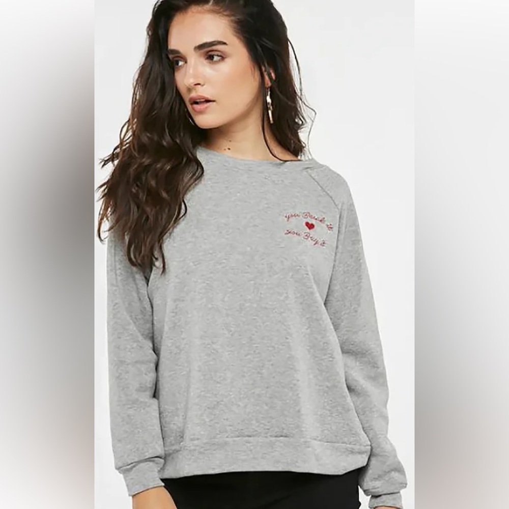 Project Social T Los Angeles small You break it you buy it heart sweatshirt